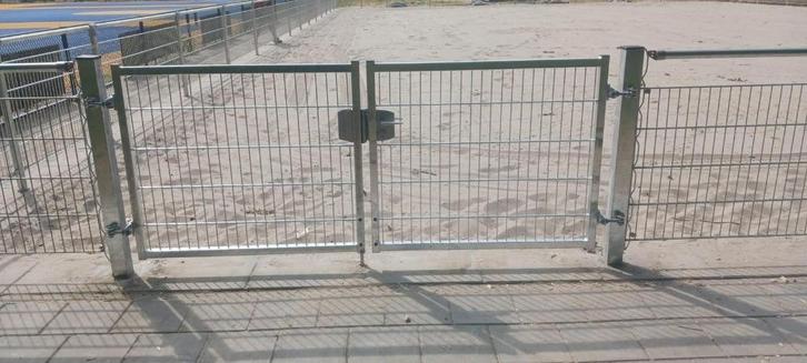 PRO Dubbele poorten NIEUW 100 cm Hoog COMPLEET, Tuin en Terras, Tuinpoorten, Nieuw, Draaipoort, IJzer, 100 tot 150 cm, 200 cm of meer