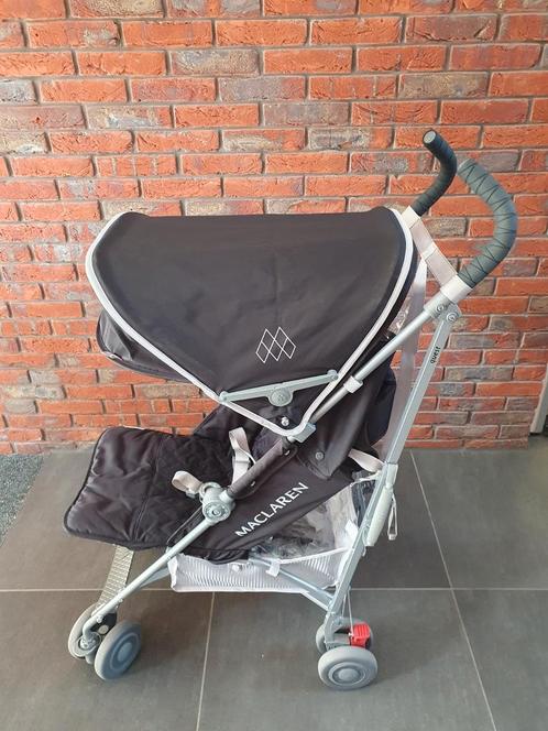 Maclaren Quest Black/Silver buggy ZGAN zeer mooi, Kinderen en Baby's, Buggy's, Zo goed als nieuw, Overige merken, Regenhoes, Zonnekap