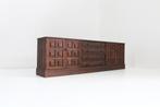 Vintage Brutalist Sideboard dressoir, Ophalen, Zo goed als nieuw, 200 cm of meer, 25 tot 50 cm