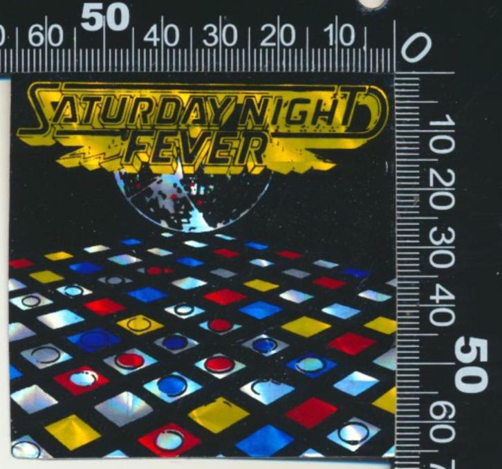Sticker: Saturday Night Fever (2), Verzamelen, Stickers, Zo goed als nieuw, Film, Tv of Omroep, Ophalen of Verzenden