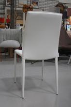 Moderne eetkamerstoelen wit kunstleder stapelbaar (16x), Huis en Inrichting, Stoelen, Ophalen, Wit, Nieuw, Leer