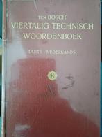 Ten Bosch Viertalig Technisch Woordenboek, Ophalen of Verzenden, Gelezen, Overige uitgevers