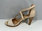 Wallis, maat 39, funky hakken in huidskleur, Overige kleuren, Verzenden, Wallis, Sandalen of Muiltjes