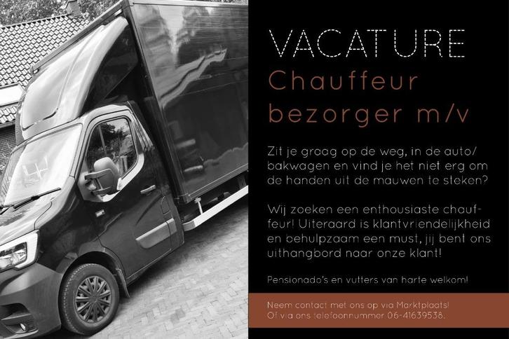 Vacature chauffeur / bezorger meubels, Vacatures, Vacatures | Chauffeurs, Overige niveaus, Starter, Overige vormen, 33 - 40 uur
