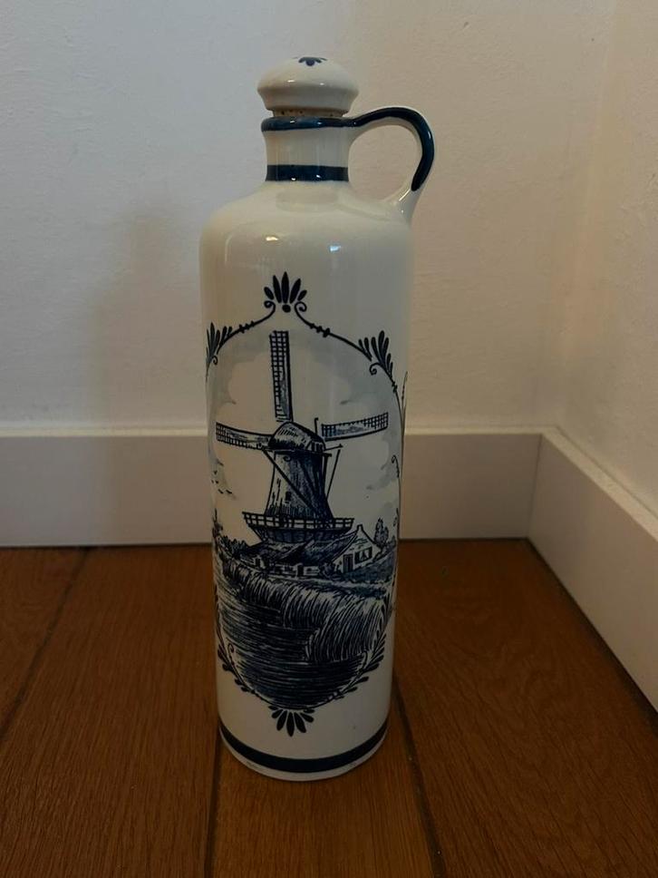 Antieke jeneverkruik Delfts Blauw - molen, Antiek en Kunst, Antiek | Keramiek en Aardewerk, Ophalen