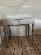 Brocant tafeltje met lade, Gebruikt, 50 tot 100 cm, Ophalen of Verzenden, Grenenhout