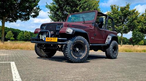 Jeep wrangler yj 1989 Zwart 4.0 automaat, Auto's, Jeep, Particulier, Wrangler, Benzine, Cabriolet, Automaat, Geïmporteerd, Zwart