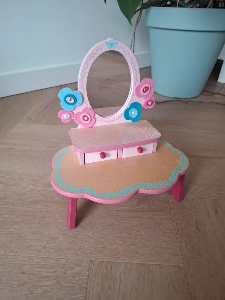 Leuke Kinderkaptafel met Spiegel, Kinderen en Baby's, Kinderkamer | Commodes en Kasten, Gebruikt, Commode, Minder dan 90 cm, Minder dan 75 cm
