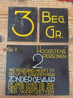 Emaille borden Paternosterlift Hensen Rotterdam, Antiek en Kunst, Ophalen of Verzenden