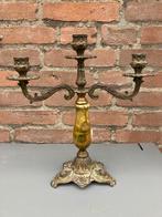 Barok messing kandelaar, Antiek en Kunst, Ophalen of Verzenden, Overige materialen