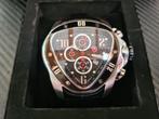 ToninoLamborghini Spyder Jumbo XXL 1503 Steel/black, Overige merken, Leer, Staal, Polshorloge