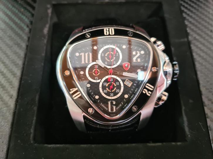 ToninoLamborghini Spyder Jumbo XXL 1503 Steel/black, Sieraden, Tassen en Uiterlijk, Horloges | Heren, Nieuw, Polshorloge, Overige merken