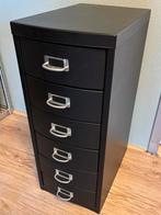 Zwarte Metalen Ladenkast (documenten-archief kast), Ophalen, Minder dan 50 cm, Gebruikt, 100 tot 150 cm