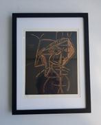 Picasso Female Bust Linocut Genummerd, Antiek en Kunst, Kunst | Litho's en Zeefdrukken, Ophalen of Verzenden