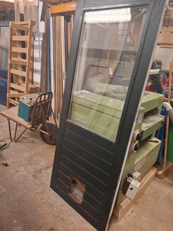 Balkondeur 125.00, Doe-het-zelf en Verbouw, Deuren en Horren, Zo goed als nieuw, Buitendeur, 200 tot 215 cm, Glas, Ophalen