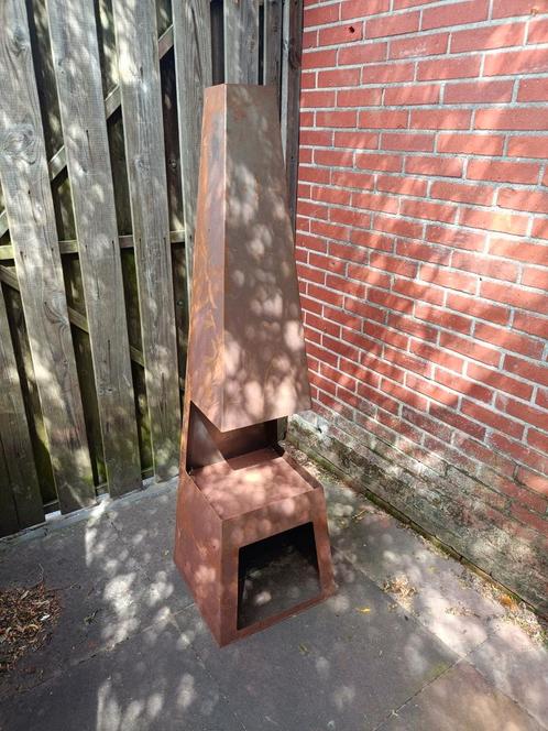 Nieuwe buitenkachel uit cortenstaal, Tuin en Terras, Tuinhaarden, Nieuw, Ophalen