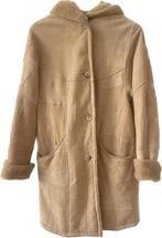 Patchwork echte suède Lammy coat. Shearling jas, Maat 38/40 (M), Beige, Ophalen of Verzenden, Zo goed als nieuw