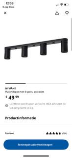 IKEA nymane plafondlamp zwart, Ophalen of Verzenden, Zo goed als nieuw