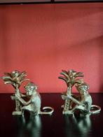 Metalen kaarsenhouders aap palmboom 28cm, Overige materialen, 25 tot 50 cm, Ophalen of Verzenden, Zo goed als nieuw