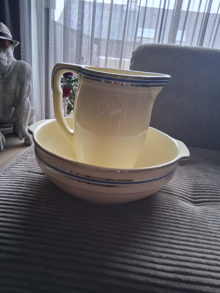 Art Deco lampetstel Nimy belgium de henriette 1, Antiek en Kunst, Ophalen of Verzenden