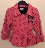 Z8 roze+d. Blauwe stippen(tussen/voorjaars)trenchcoat mt80, Ophalen, Zo goed als nieuw, Meisje, Jasje