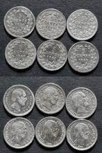 6 X 5 cent Willem III  zilver, Postzegels en Munten, Munten | Nederland, Verzenden, Koning Willem III, 5 cent, Zilver