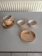 5 Herford Porselein Kopjes met Schotels, Gebruikt, Ophalen of Verzenden, Overige stijlen, Kop(pen) en/of Schotel(s)