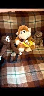 Luiaard klein rugzakje en aap met baby knuffel beer, Ophalen of Verzenden, Nieuw, Overige typen