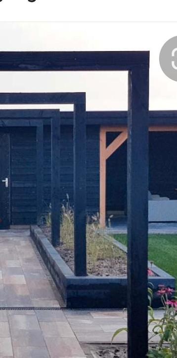 Zwarte balken voor pergola veranda zwarte gordingen  beschikbaar voor biedingen