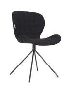 5 Zuiver OMG stoelen - zwart, Huis en Inrichting, Ophalen, Gebruikt, Zwart, Stof