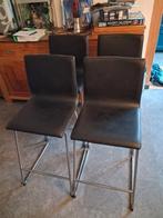 Barstoelen, 4 stuks, zwart, Huis en Inrichting, Ophalen, Gebruikt, Zwart