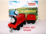 Thomas de Trein Trackmaster Push Along James met Tender, Kinderen en Baby's, Speelgoed | Thomas de Trein, Ophalen of Verzenden