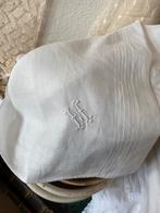 Prachtige antieke servetten met monogram, Antiek en Kunst, Ophalen of Verzenden