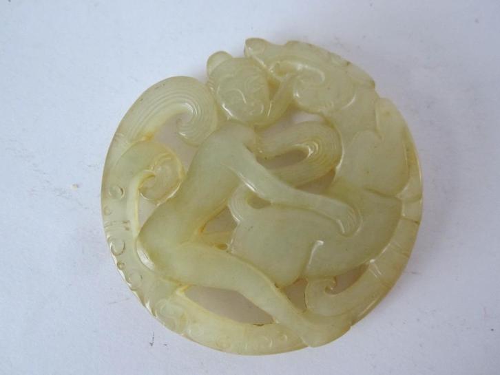 Mooi Gesneden Chinese Erotische amulet （#5562）, Sieraden, Tassen en Uiterlijk, Kettinghangers, Zo goed als nieuw, Zilver, Ophalen of Verzenden