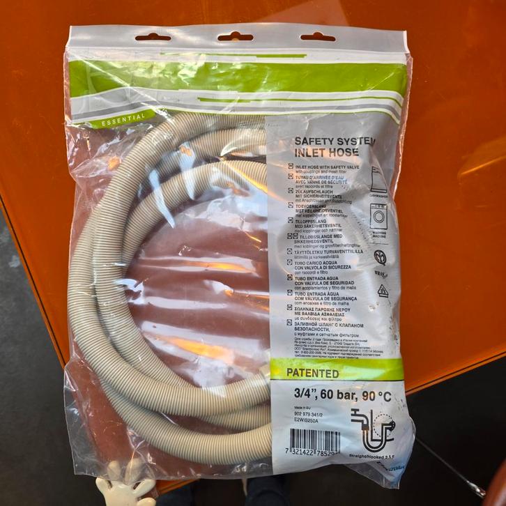 Wasmachine toevoerslang met waterslot - Nieuw!, Witgoed en Apparatuur, Onderdelen en Toebehoren, Ophalen of Verzenden