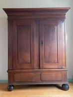 Kast antiek, bolpoot, ornamenten, landelijk, brocante, eiken, Antiek en Kunst, Ophalen
