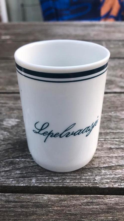 Lepelvaasje blauw-wit, Huis en Inrichting, Keuken | Servies, Zo goed als nieuw, Bord(en), Overige stijlen, Porselein, Ophalen of Verzenden