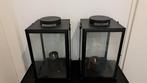 2 mooie windlichten, Ophalen, 25 tot 50 cm, Zwart, Zo goed als nieuw
