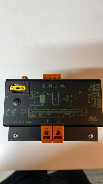 24vdc kwaliteits voeding van Murr elekronic 10Amp. beschikbaar voor biedingen