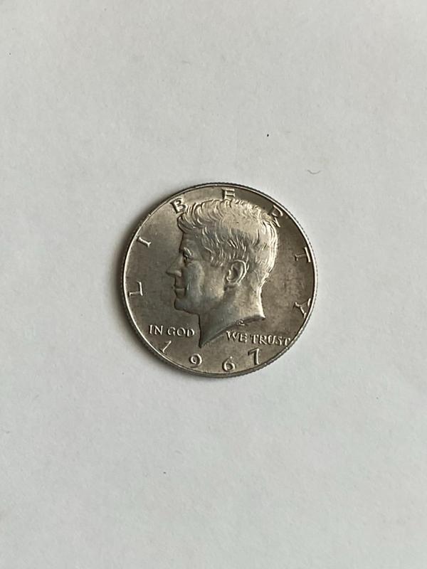Kennedy Halve Dollar Munt - 1967, Postzegels en Munten, Munten | Amerika, Losse munt, Noord-Amerika, Zilver, Ophalen of Verzenden