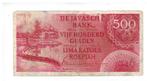 Nederlandsch Indië 500 gulden 1946, Postzegels en Munten, Bankbiljetten | Azië, Verzenden