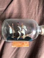 Miniatuur bootje in glazen flesje, Ophalen