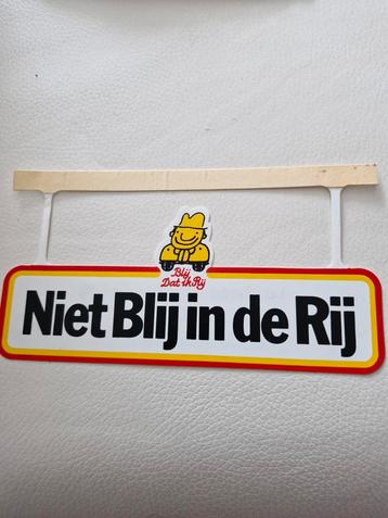 331 Sticker Blij dat ik Rij, Niet Blij in de Rij beschikbaar voor biedingen