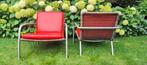 Set van 2 vintage/design fauteuils LABEL, Huis en Inrichting, Ophalen, 75 tot 100 cm, Zo goed als nieuw, Metaal