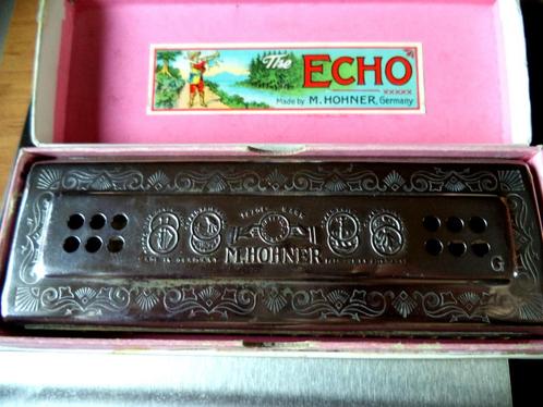 The Echo Harp Hohner 55/80 M 2 C/G Mondharmonica, Muziek en Instrumenten, Blaasinstrumenten | Mondharmonica's, Zo goed als nieuw