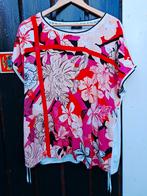 Via Appia Due shirt 46 roze oranjerood, Maat 46/48 (XL) of groter, Ophalen of Verzenden, Zo goed als nieuw, Korte mouw