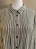 ICHI blouse met groen-ecru en goudkleurig streepje 42, Kleding | Dames, Maat 42/44 (L), Ophalen of Verzenden, Zo goed als nieuw