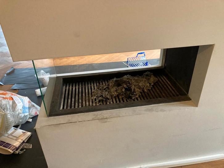 Moderne inbouw openhaard – 3-zijdig zicht, Tuin en Terras, Elektrische barbecues, Gebruikt, Ophalen