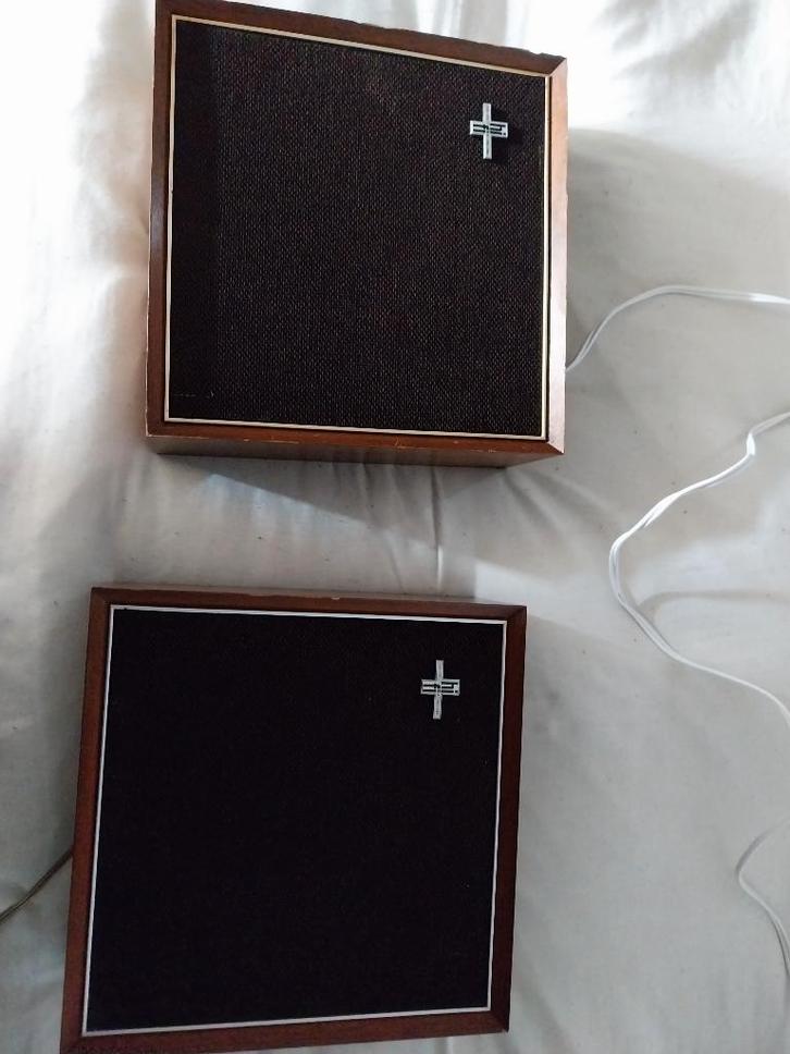 Philips 22rh 413 luidsprekers 1970, Audio, Tv en Foto, Luidsprekers, Gebruikt, Front, Rear of Stereo speakers, Minder dan 60 watt