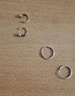 2 paar oorbellen 925 zilver, Ophalen of Verzenden, Zilver, Navelpiercing